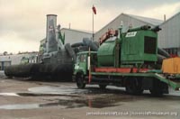 BH7 being moved to The Hovercraft Museum